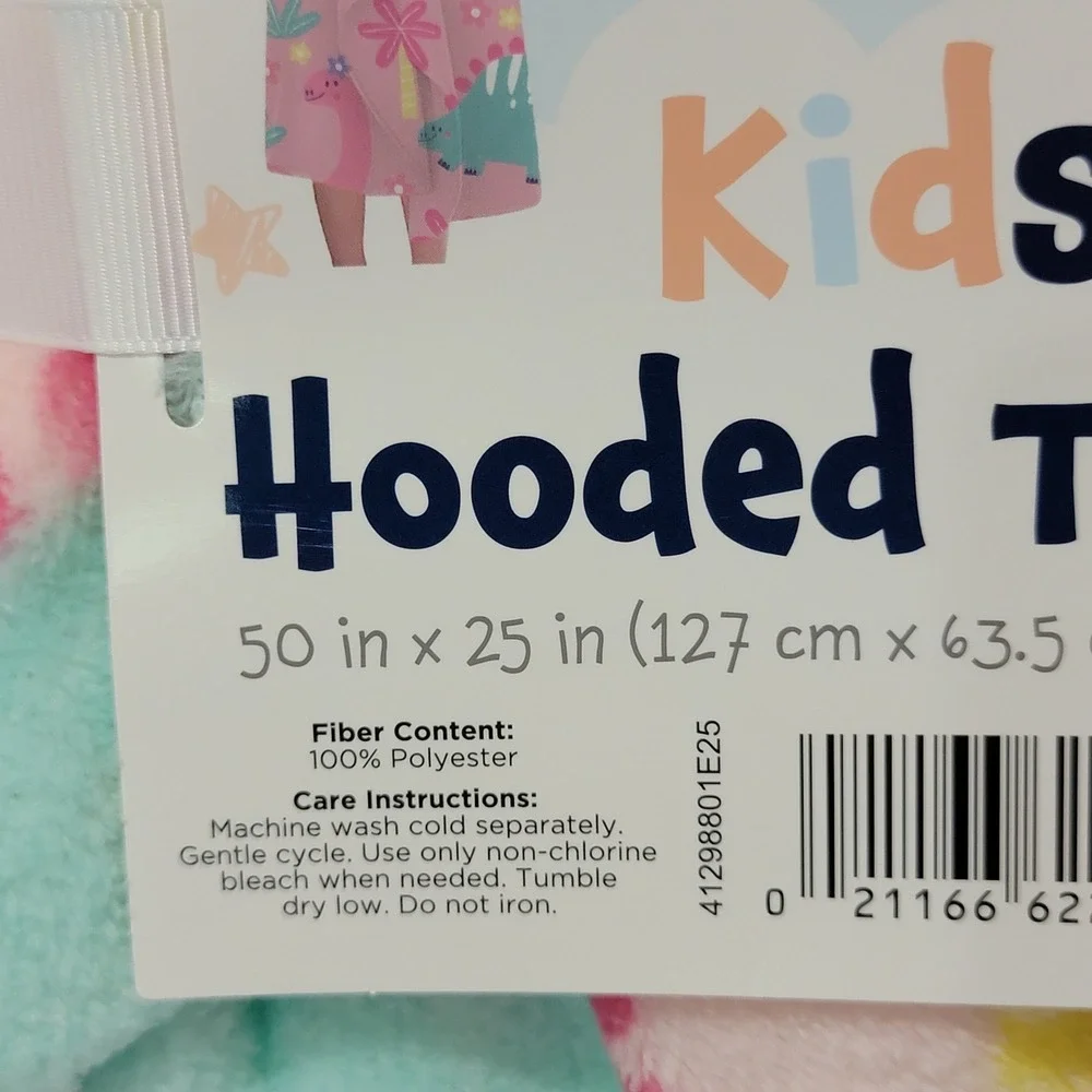 Comfort Bay for Kids Hooded Throw Blanket‎ 2 Pack Dinosaur Unicorn 50x25 NEW
